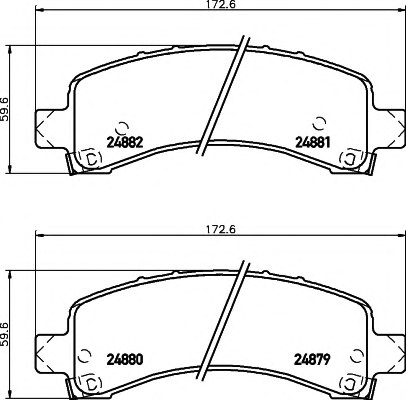 MINTEX MDB2552 Brake Pad Set, disc brake